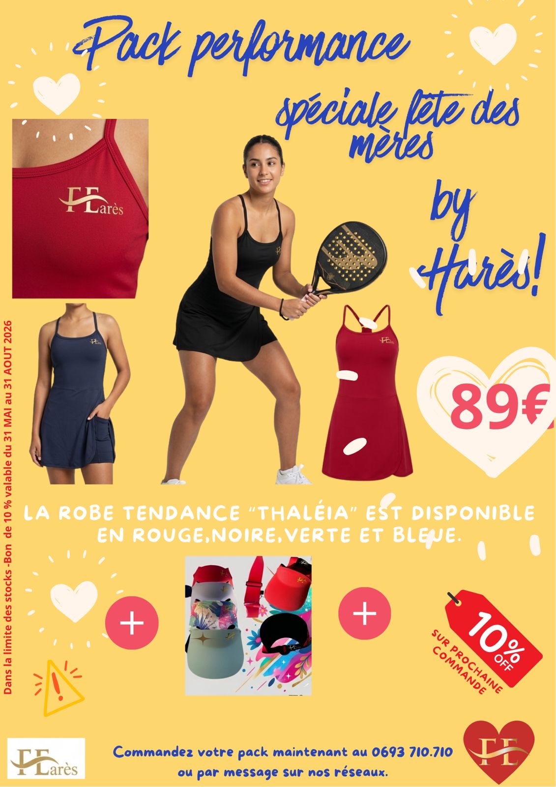 Pack « performance »Robe “Thaléia " + visière